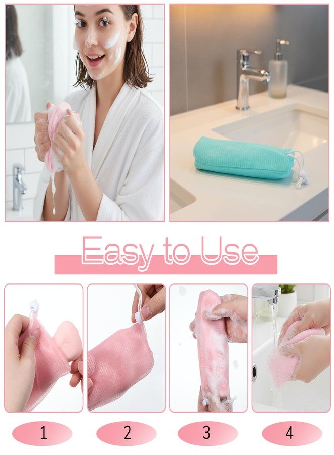 Zelphvt 8 Pcs Mesh Soap Bags for Soap Bars Exfoliating Soaps Net for Bar Soaps Saver Bag for- Facial Cleaning Body Wash Tool Shower Holder - Image 4